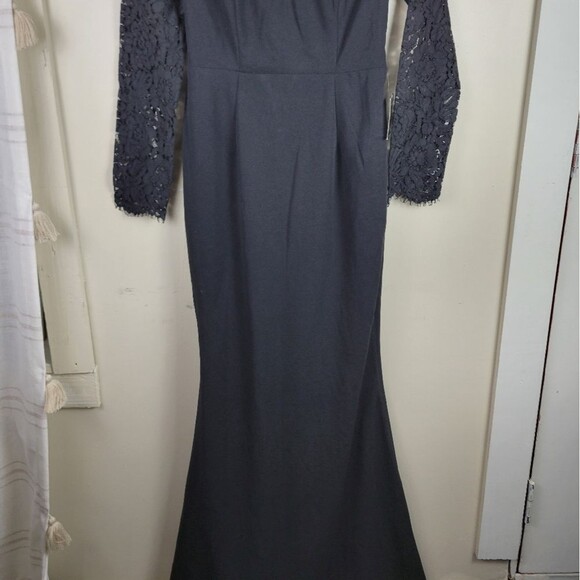 Lulus Whenever You Call Solid Black Lace Open Back Floor Length Maxi Dress - Picture 9 of 12